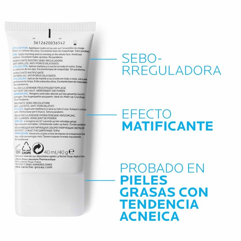 La Roche Posay Effaclar Mat Crema Matificante x40Ml - Imagen 3
