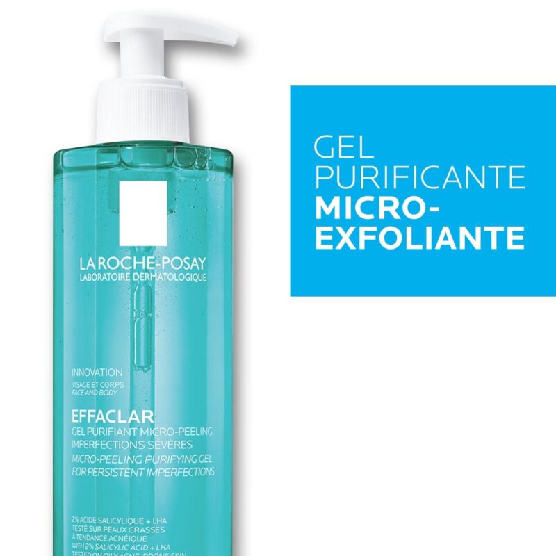 La Roche Posay Effaclar Gel Limpiador Purificante Micro-Peeling (Micro Exfoliante) x400Ml - Imagen 2