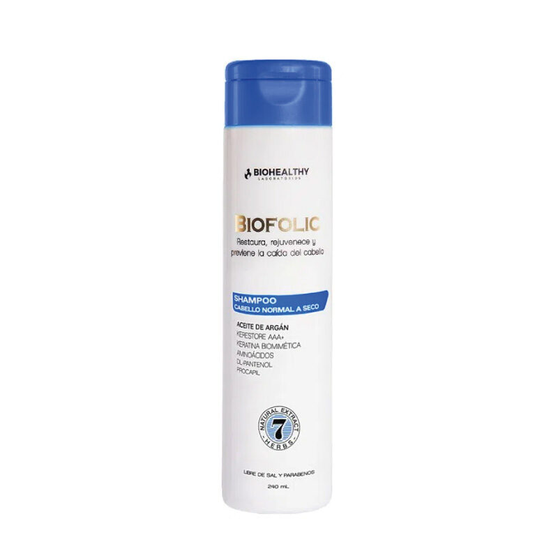 Biohealthy Biofolic Champu Anticaida Cabello Normal A Seco x 240 Ml