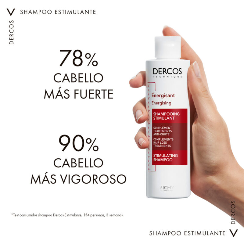 Vichy Dercos Champu Energizante Estimulante Anticaida X200ML - Imagen 3